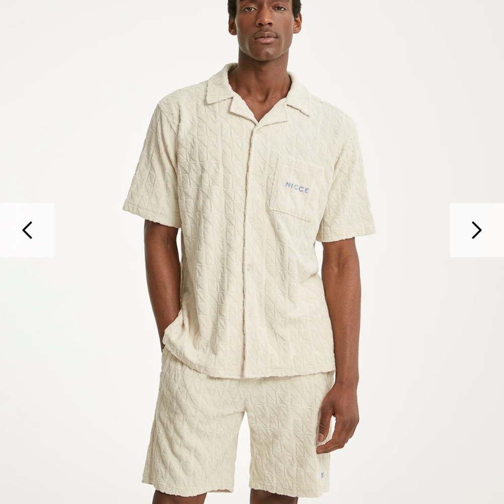 NICCE Men’s Rue SS Shirt and Jog Shorts Matching Set NWT